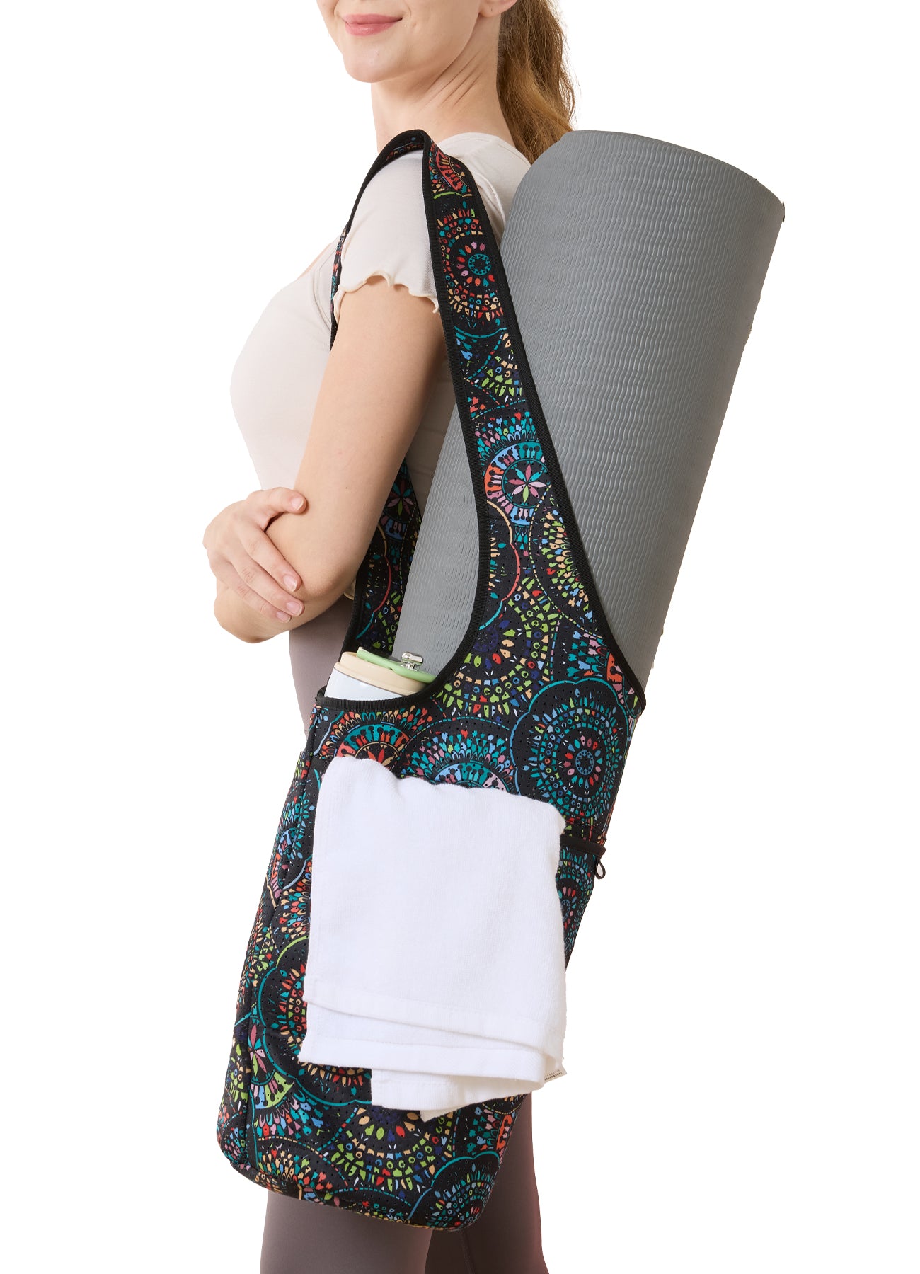Yoga Mat Bag – Neoprene, Lightweight, Spacious Carrier (Cosmic Vibe)