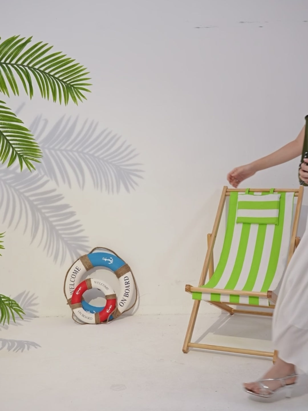 Neoprene Beach Bag – Large Tote for Women(Olive Green)